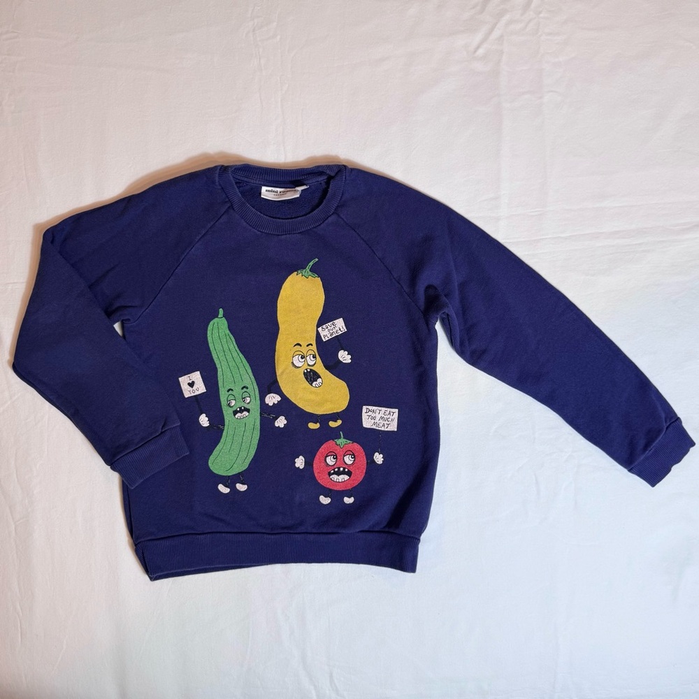 Mini Rodini Navy Organic Label Sweatshirt